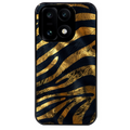 Coque noire taperso pour OnePlus 15 avec motif zebre gold protection antichoc personnalisée
