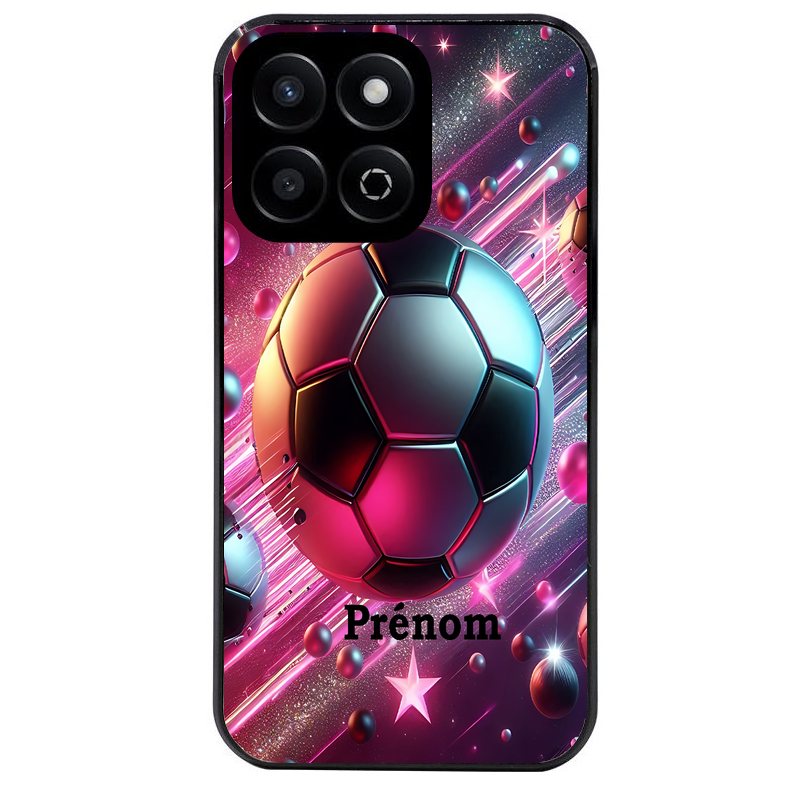 Coque noire taperso pour Honor 70 LITE 90 et LITE avec motif foot etoile personnalisee protection antichoc personnalisée