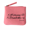 Porte monnaie personnalisé marraine formidable en feutrine en feutrine