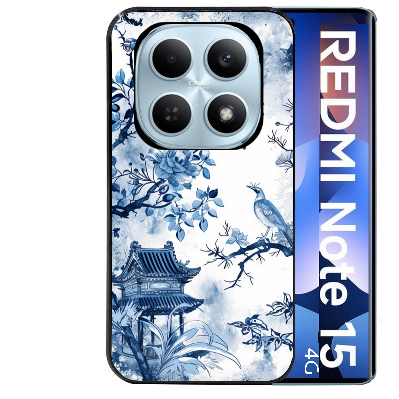 Coque noire taperso pour Redmi Note 15 et PRO PLUS 4G 5G avec motif japan art protection antichoc personnalisée