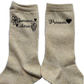 Chaussettes personnalisée paillettes doré motif mamie chérie