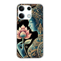 Coque taperso pour POCO M6 PRO 4G avec motif bouddha et lotus protection antichoc personnalisée