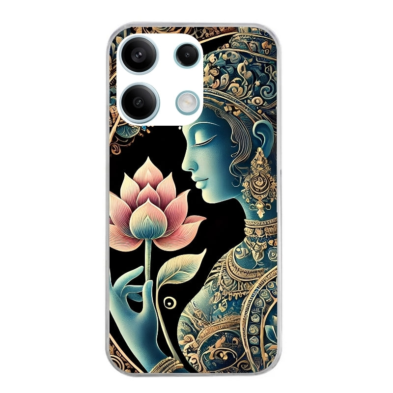 Coque taperso pour POCO M6 PRO 4G avec motif bouddha et lotus protection antichoc personnalisée