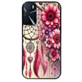 Coque noire taperso pour OPPO A16 et A16S avec motif dreamcatcher et coeur protection antichoc personnalisée