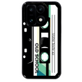 Coque noire taperso pour OnePlus 15 personnalisable avec motif cassette vintage protection antichoc personnalisée