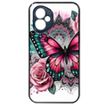 Coque noire taperso pour Honor 400 et Lite Pro Smart avec motif papillon rose protection antichoc personnalisée