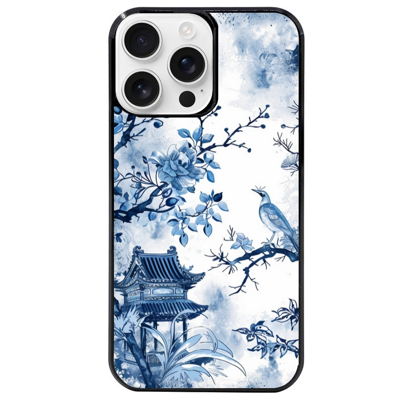 Coque noire taperso pour Iphone 16 16E PLUS MAX PRO avec motif japan art protection antichoc personnalisée