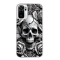 Coque taperso pour Redmi Note 10 4G 5G PRO 10S avec motif tete de mort fleur protection antichoc personnalisée
