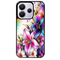 Coque noire taperso pour Redmi Note 14 et PRO PLUS 4G 5G avec motif fleur fluo protection antichoc personnalisée