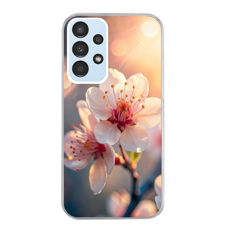 Coque taperso pour Galaxy A13 4G et 5G A23 A53 avec motif fleur de cerisier protection antichoc personnalisée