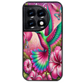Coque noire taperso pour OnePlus 11 et 12 avec motif colibri et fleurs protection antichoc personnalisée