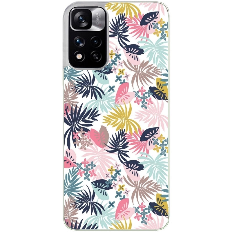 Coque taperso pour Redmi Note 12 4G 5G PRO 4G avec motif jungle et fleur rose protection antichoc personnalisée