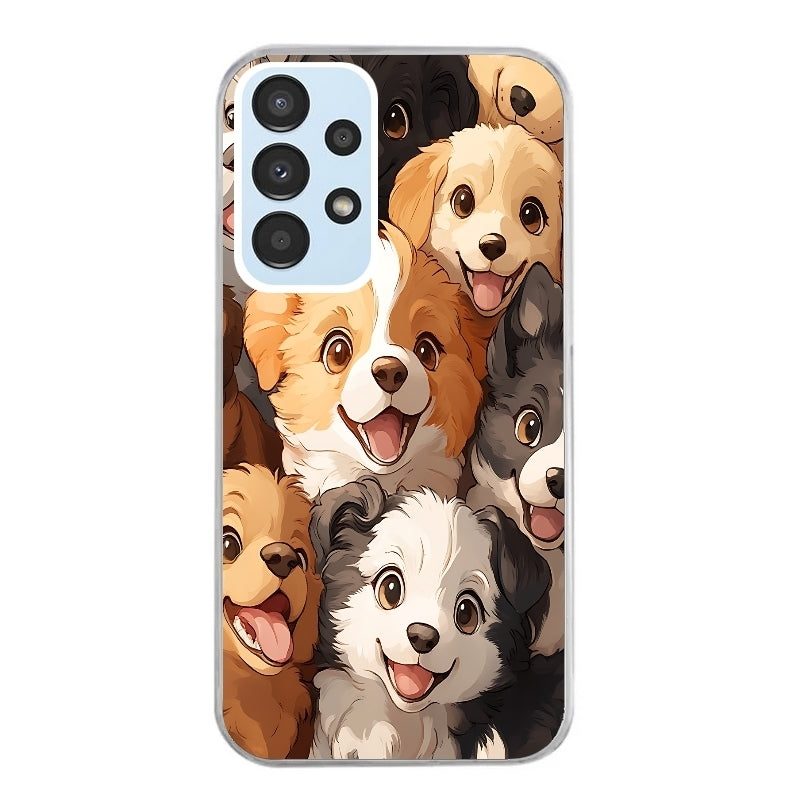 Coque taperso pour Galaxy A13 4G et 5G A23 A53 avec motif chien smile protection antichoc personnalisée