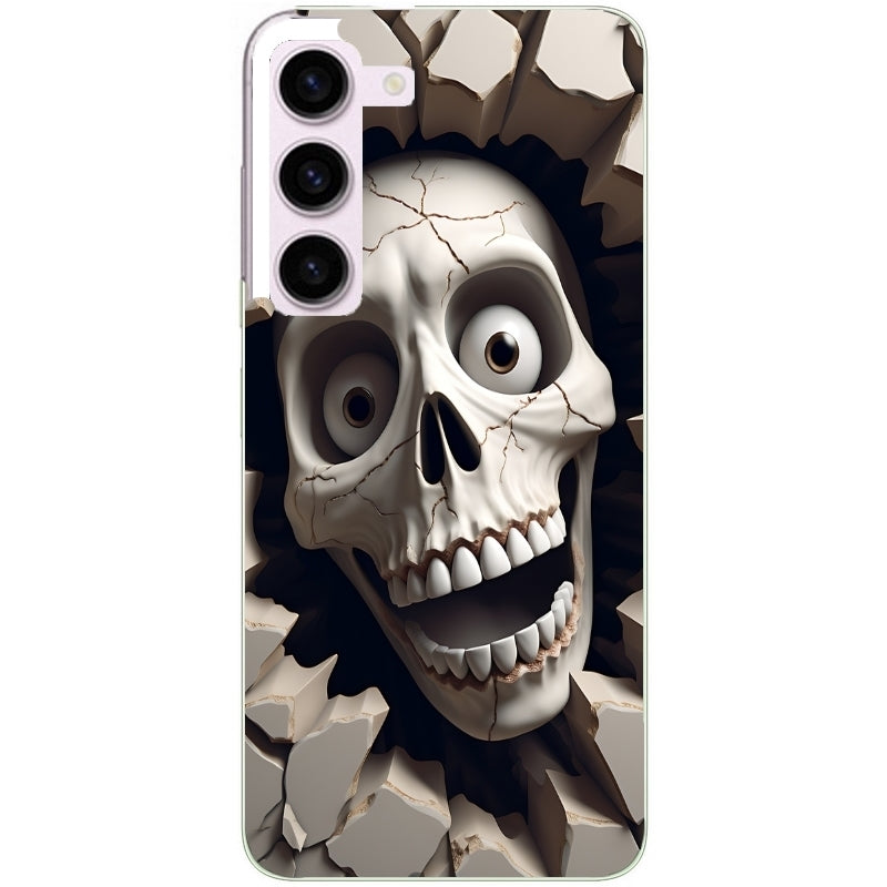 Coque taperso pour Galaxy A13 4G et 5G A23 A53 avec motif tete de mort smile protection antichoc personnalisée