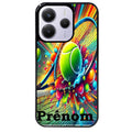 Coque noire taperso pour Redmi Note 14 et PRO PLUS 4G 5G avec motif tennis color personnalisee protection antichoc personnalisée