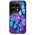 Coque noire taperso pour OnePlus 11 et 12 avec motif papillon violet uv protection antichoc personnalisée