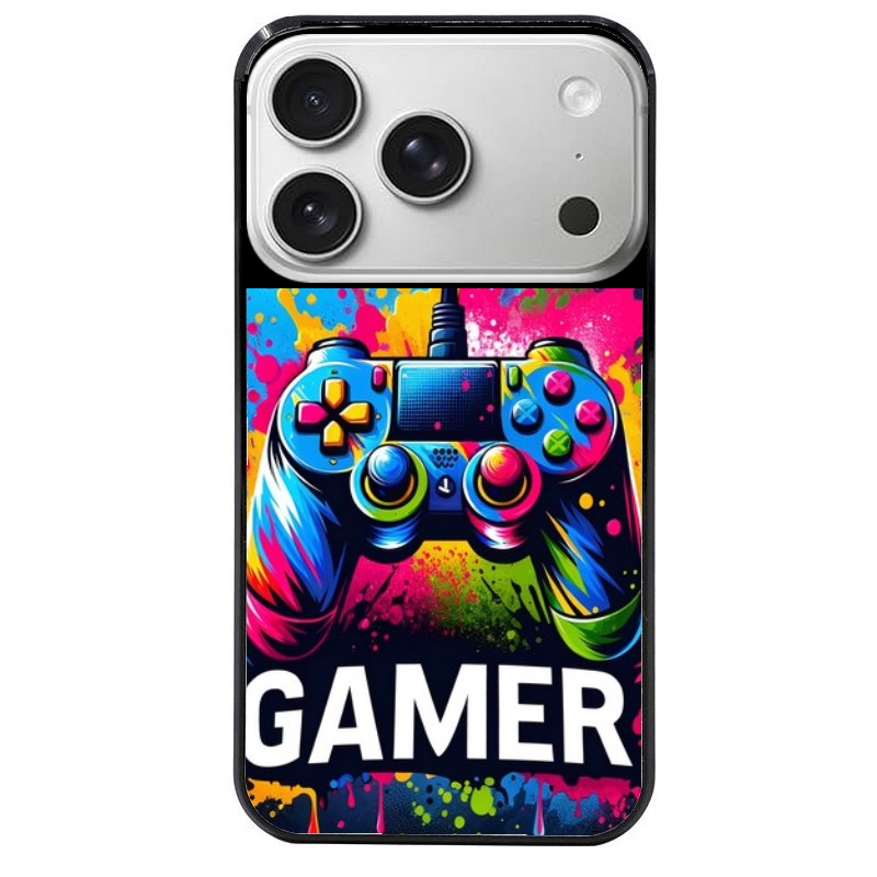 Coque noire taperso pour Iphone 17 17E AIR MAX PRO avec motif gamer protection antichoc personnalisée