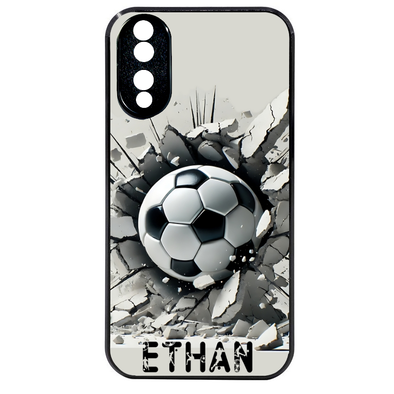 Coque noire taperso pour Honor 70 LITE 90 et LITE avec motif foot beton personnalisee protection antichoc personnalisée