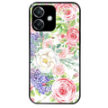 Coque noire taperso pour OPPO A40 avec motif fleur couleur pastel protection antichoc personnalisée