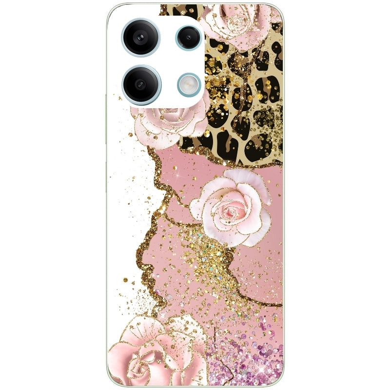 Coque taperso pour POCO X6 5G avec motif marbre fleur leopard protection antichoc personnalisée