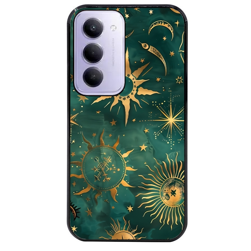 Coque noire taperso pour Redmi 15 4G et 5G avec motif lune et astro protection antichoc personnalisée