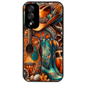 Coque noire taperso pour OnePlus Nord 5 avec motif cow boy et texas automne protection antichoc personnalisée