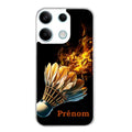 Coque taperso pour POCO X6 5G avec motif badminton flamme personnalise protection antichoc personnalisée