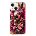 Coque taperso pour Iphone 14 et PRO PLUS PRO MAX avec motif tete de mort skull plume protection antichoc personnalisée