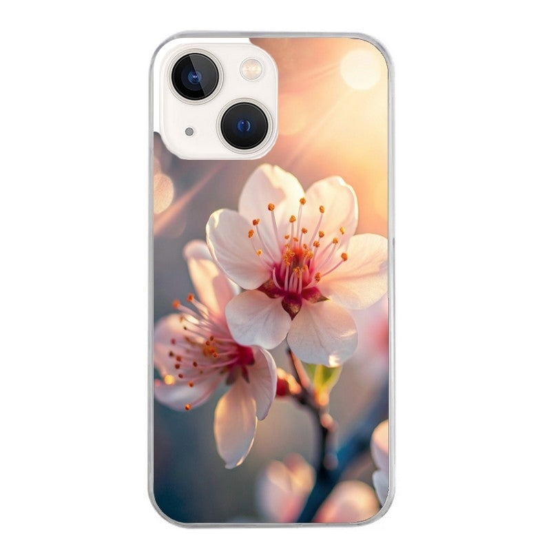Coque taperso pour Iphone 15 et PRO PLUS PRO MAX avec motif fleur de cerisier protection antichoc personnalisée