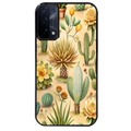 Coque noire taperso pour OPPO A54 et A74 5G avec motif cactus et succulent protection antichoc personnalisée