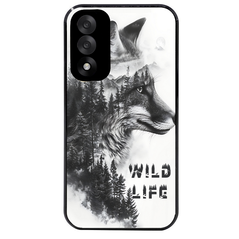 Coque noire taperso pour OnePlus Nord 5 avec motif renard fox wild protection antichoc personnalisée