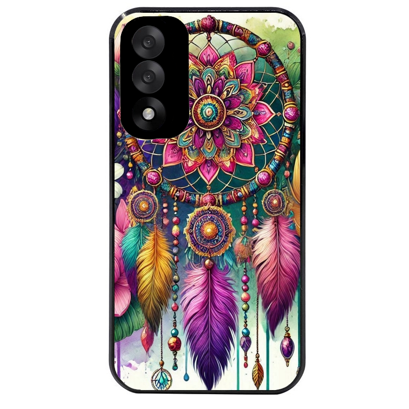 Coque noire taperso pour OnePlus Nord 5 avec motif dreamcatcher et mandala protection antichoc personnalisée