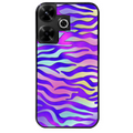 Coque noire taperso pour POCO M6 4G avec motif zebre color protection antichoc personnalisée