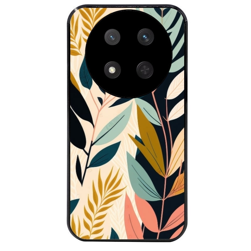 Coque noire taperso pour Magic 7 LITE et PRO avec motif vintage et fleur protection antichoc personnalisée