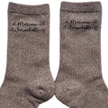Chaussettes paillettes bronze motif marraine formidable