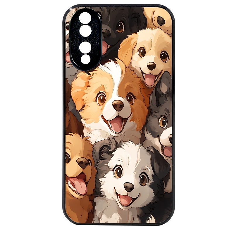 Coque noire taperso pour Honor 70 LITE 90 et LITE avec motif chien smile protection antichoc personnalisée