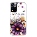 Coque taperso pour Redmi Note 11 4G PRO 5G 11S avec motif fleur violette personnalisee protection antichoc personnalisée