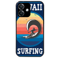 Coque noire taperso pour OPPO A40 avec motif hawaii et surf protection antichoc personnalisée