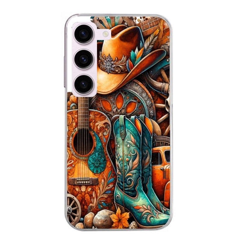 Coque taperso pour Galaxy A13 4G et 5G A23 A53 avec motif cow boy et texas automne protection antichoc personnalisée
