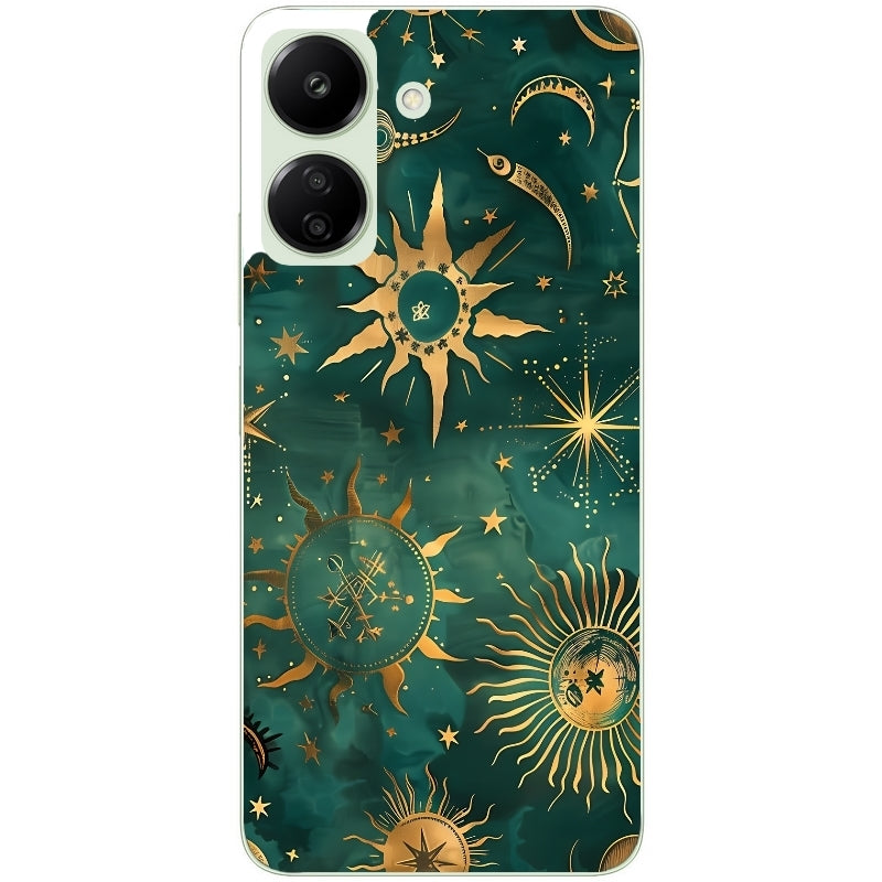 Coque taperso pour POCO C65 4G avec motif lune et astro protection antichoc personnalisée