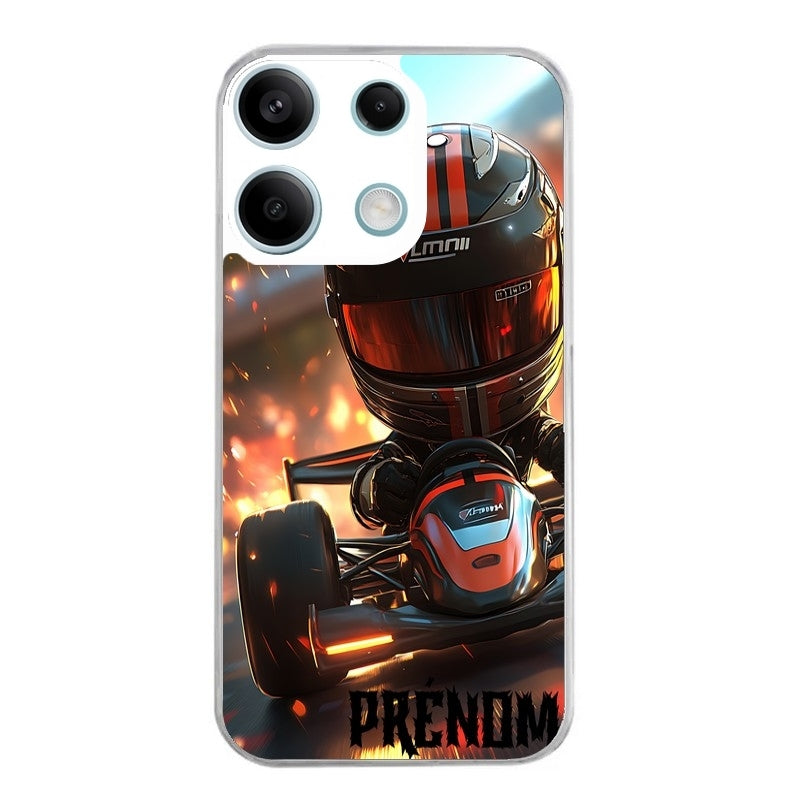 Coque taperso pour POCO X6 5G avec motif karting f1 personnalisee protection antichoc personnalisée