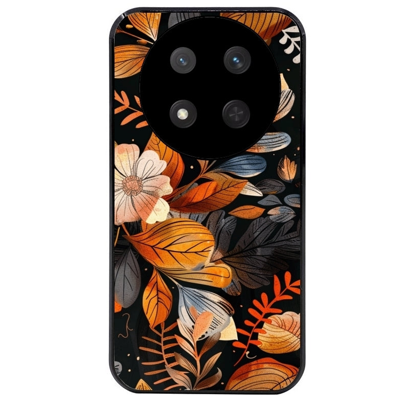 Coque noire taperso pour Magic 7 LITE et PRO avec motif fleur automne protection antichoc personnalisée