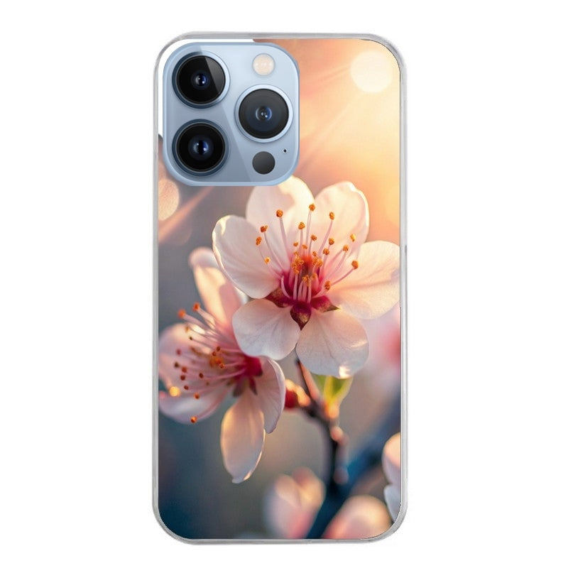 Coque taperso pour Iphone 11 et PRO PRO MAX avec motif fleur de cerisier protection antichoc personnalisée
