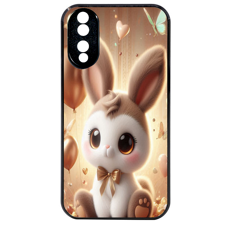 Coque noire taperso pour Honor 70 LITE 90 et LITE avec motif lapin ballon protection antichoc personnalisée