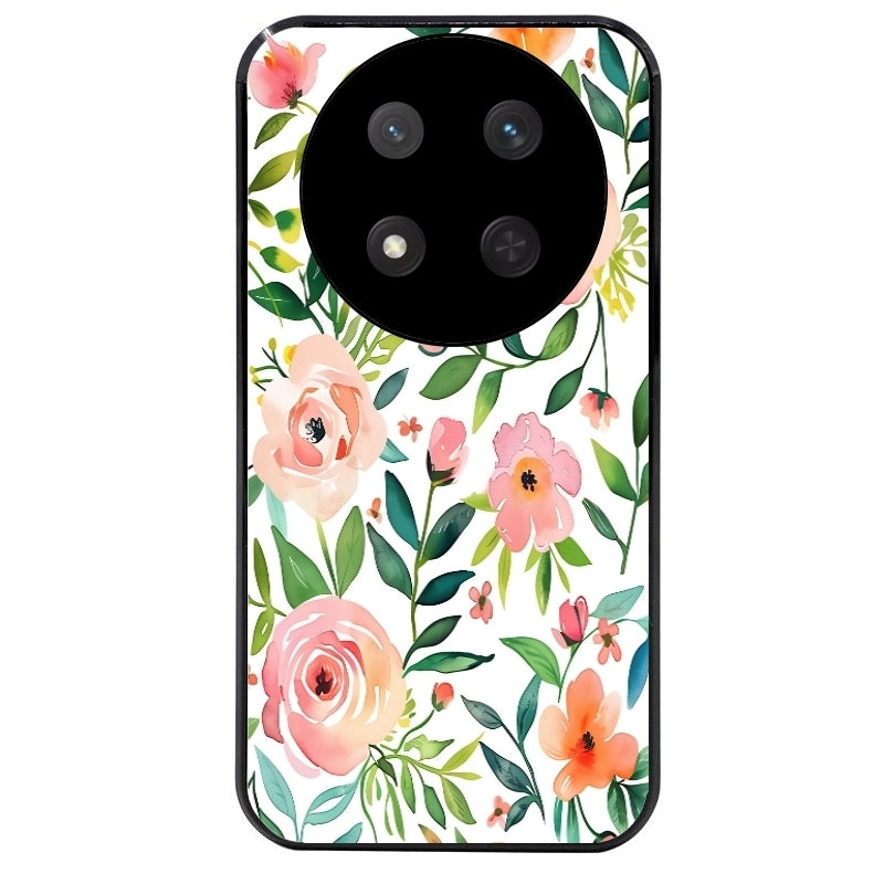 Coque noire taperso pour Magic 7 LITE et PRO avec motif fleur des champs protection antichoc personnalisée