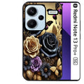 Coque noire taperso pour Redmi Note 13 PRO PLUS 5G avec motif papillon gothic protection antichoc personnalisée