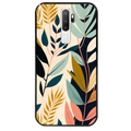 Coque noire taperso pour OPPO A5 A9 2020 avec motif vintage et fleur protection antichoc personnalisée