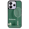 Coque noire taperso pour Redmi Note 14 et PRO PLUS 4G 5G avec motif badminton sport personnalise protection antichoc personnalisée