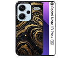 Coque noire taperso pour Redmi Note 13 PRO PLUS 5G avec motif marbre noir protection antichoc personnalisée