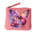 Porte monnaie personnalisé papillon pastel en feutrine en feutrine